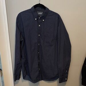 Bonobos Men's Navy Patterned Button Down Shirt